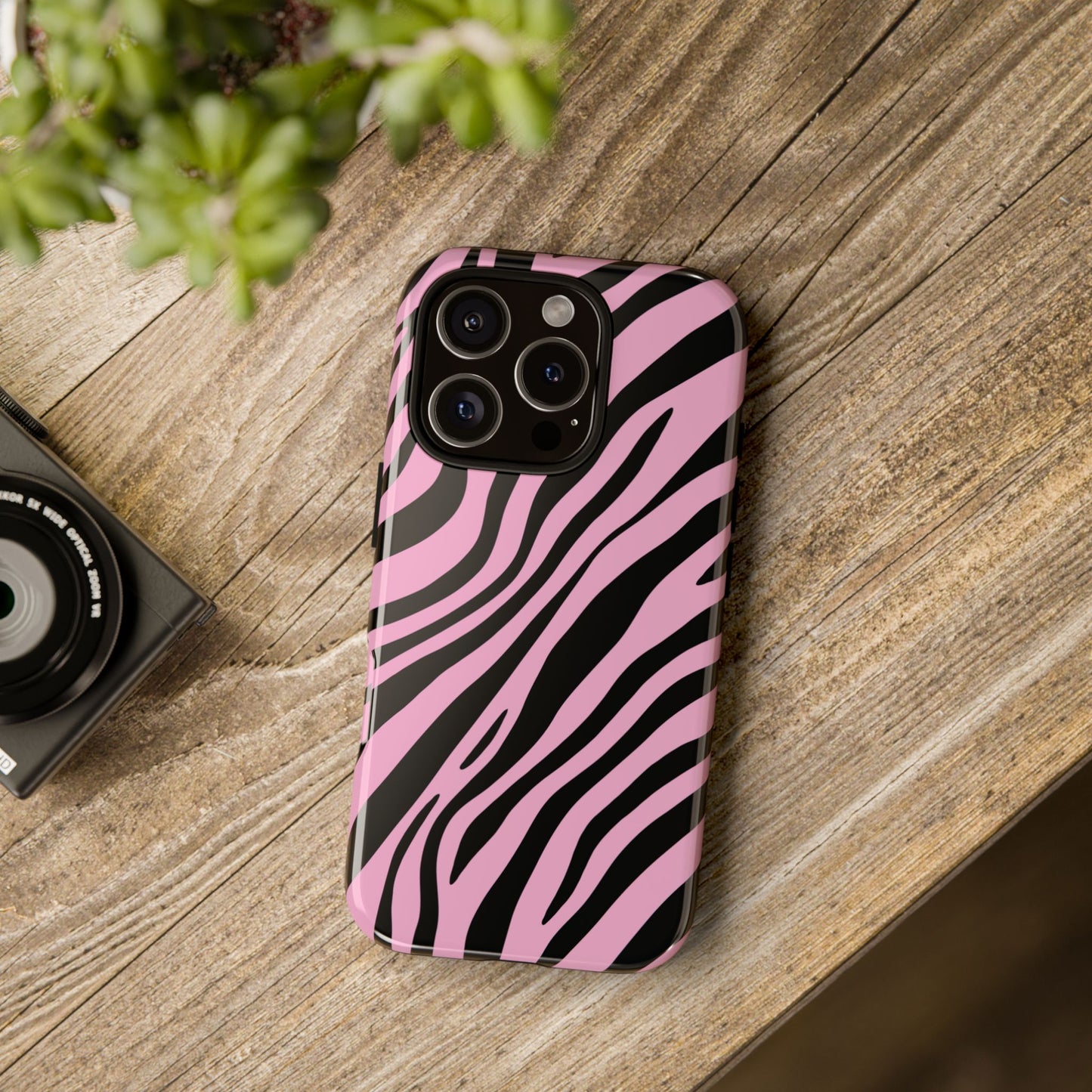 Modern Blush Zebra Print Phone Case