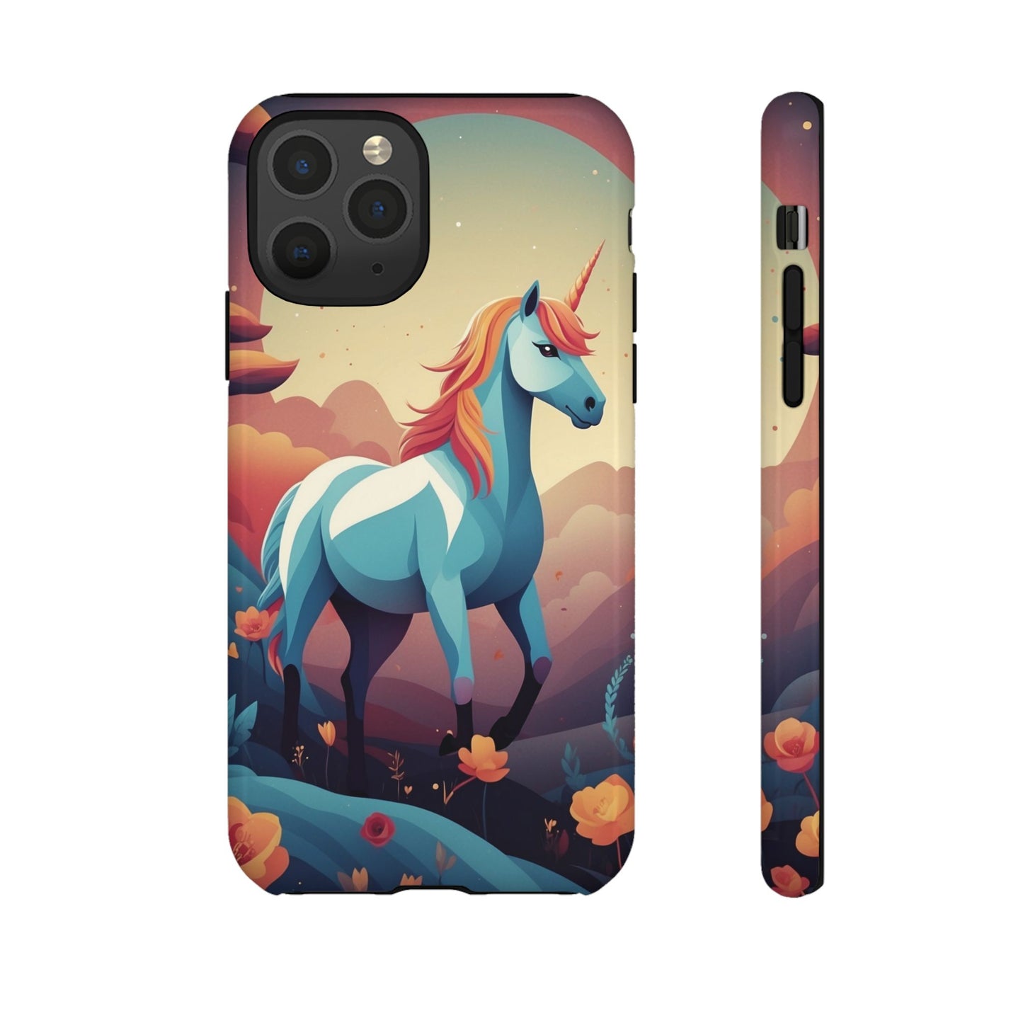iPhone 11 Pro / Glossy Phone Case - Stylised Unicorn Design Phone Case