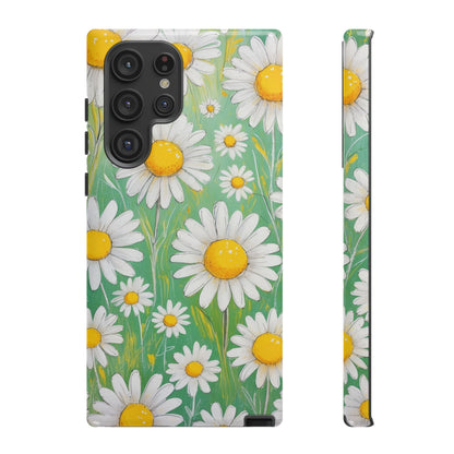 Samsung Galaxy S22 Ultra / Glossy Phone Case - Daisies Floral Pattern 4 Phone Case
