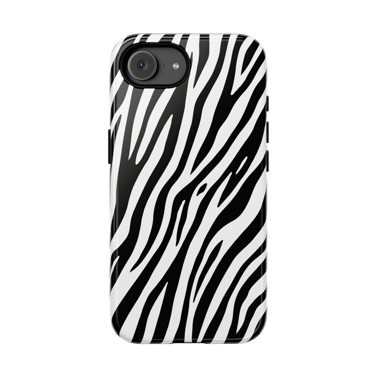 Monochrome Tiger Print Phone Case - Black Phone Case - iPhone 17e / Glossy