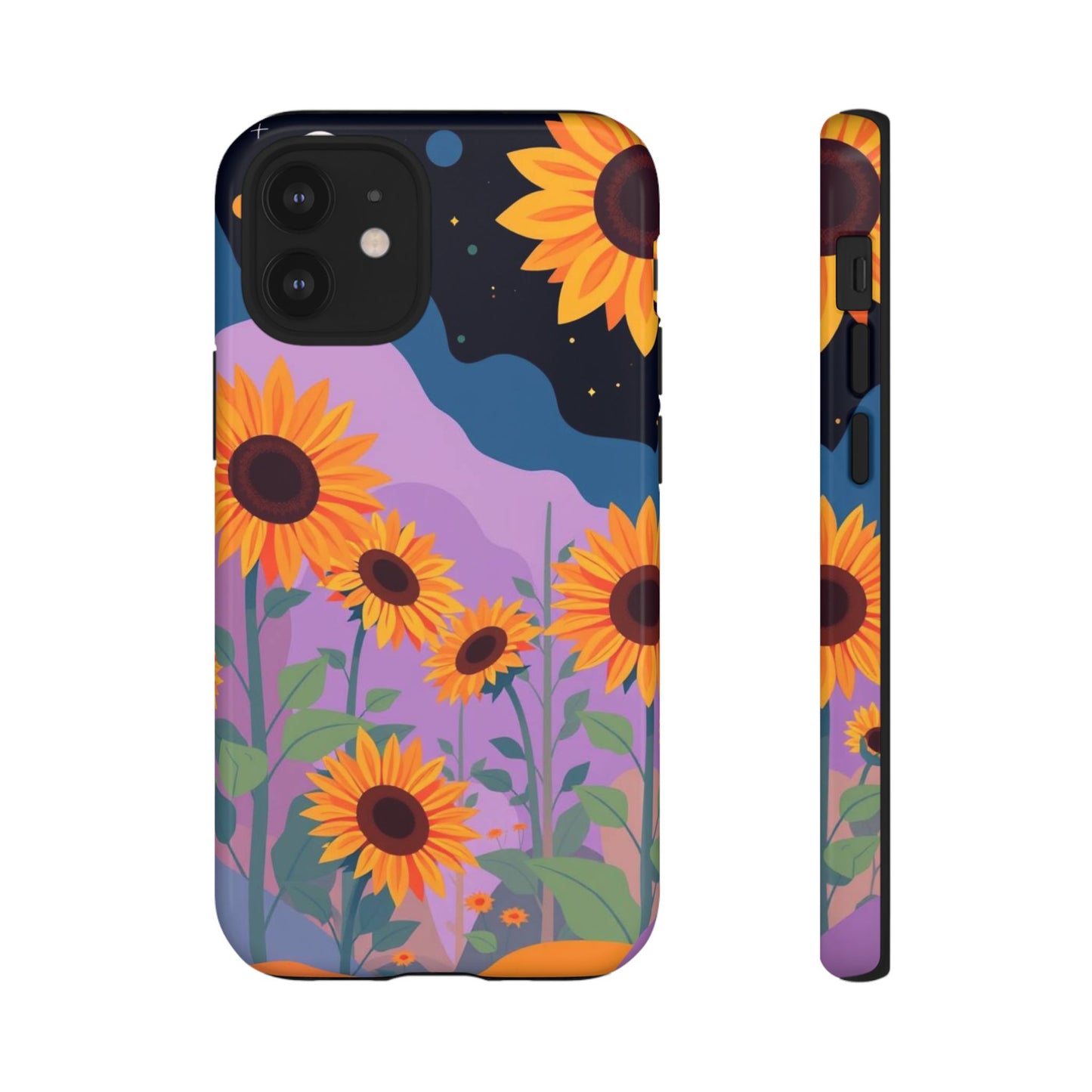 iPhone 12 Mini / Glossy Phone Case - Surreal Sunflower Design Phone Case