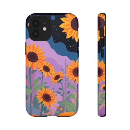 iPhone 12 Mini / Glossy Phone Case - Surreal Sunflower Design Phone Case