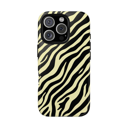 Stylish Neutral Zebra Print Phone Case