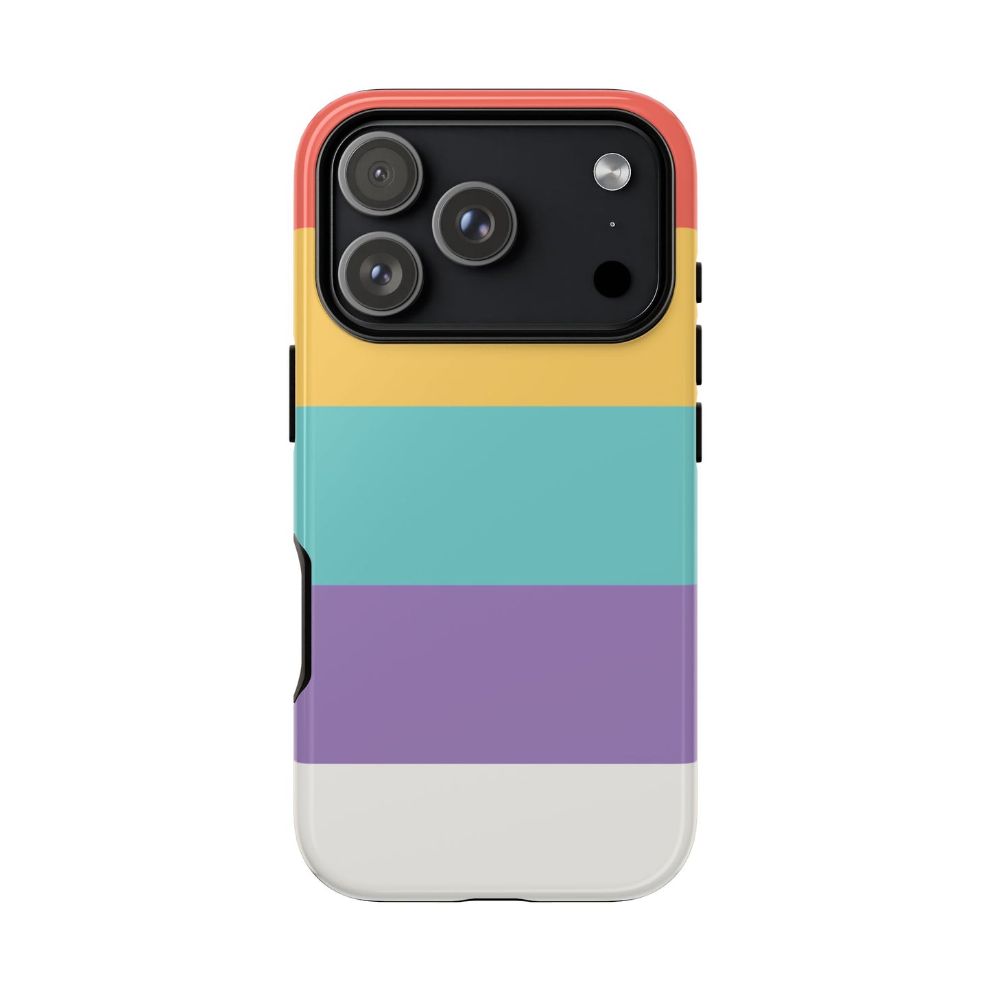 Pastel Rainbow Stripe Pattern Phone Case - Phone Case - iPhone 17 Pro / Glossy