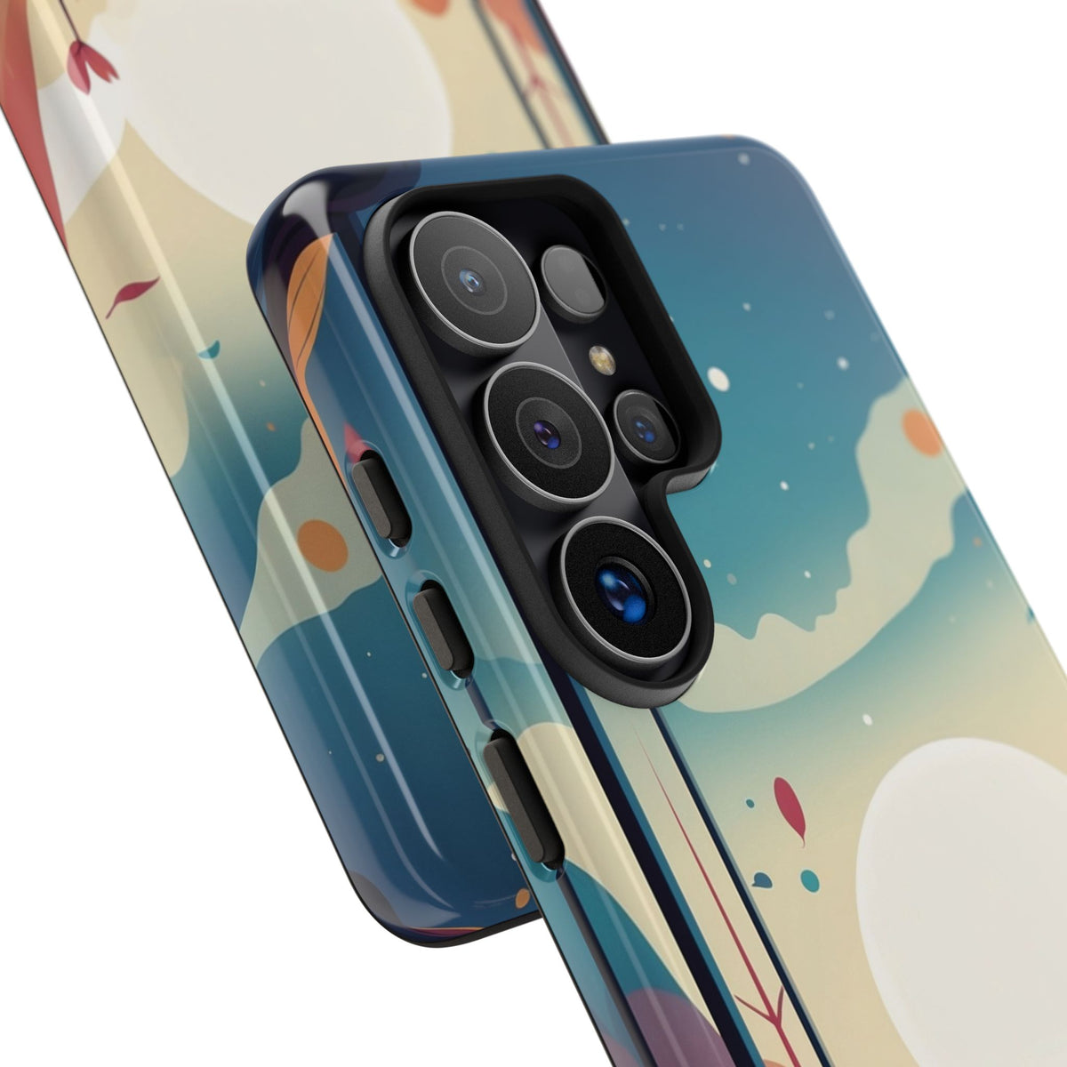 Stylised Cat & Moon Design Phone Case - Multicolor Phone Case