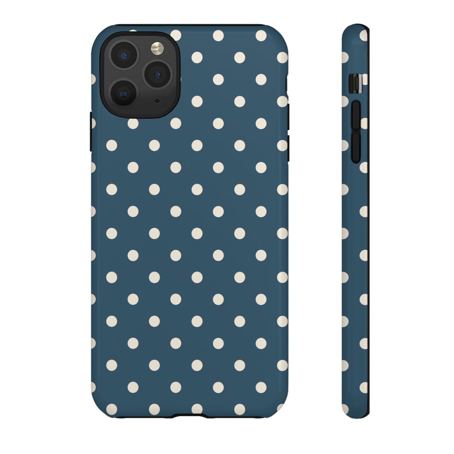 Blue & White Dot Pattern Phone Case