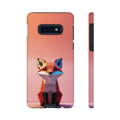 Samsung Galaxy S10E / Glossy Phone Case - Origami Fox Design Phone Case
