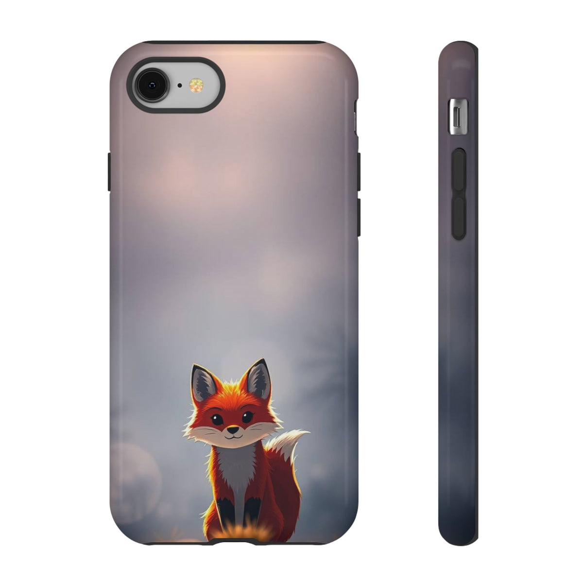 Cute Gothic Fox Design Phone Case - Multicolor Phone Case - iPhone 8 / Glossy