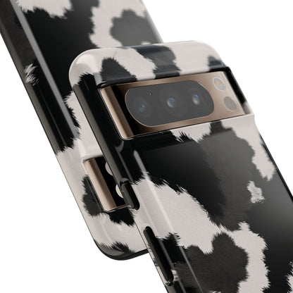 Modern Monochrome Cow Print Phone Case