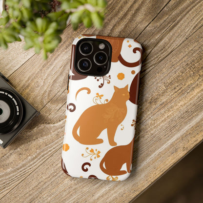 Abstract Cat Pattern Phone Case - Multicolor Phone Case