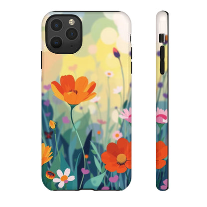iPhone 11 Pro Max / Glossy Phone Case - Pop Art Style Wildflower Design Phone Case