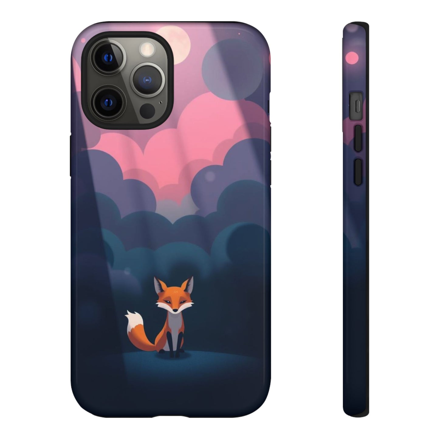 iPhone 12 Pro Max / Glossy Phone Case - Moody Pop Art Fox Design Phone Case