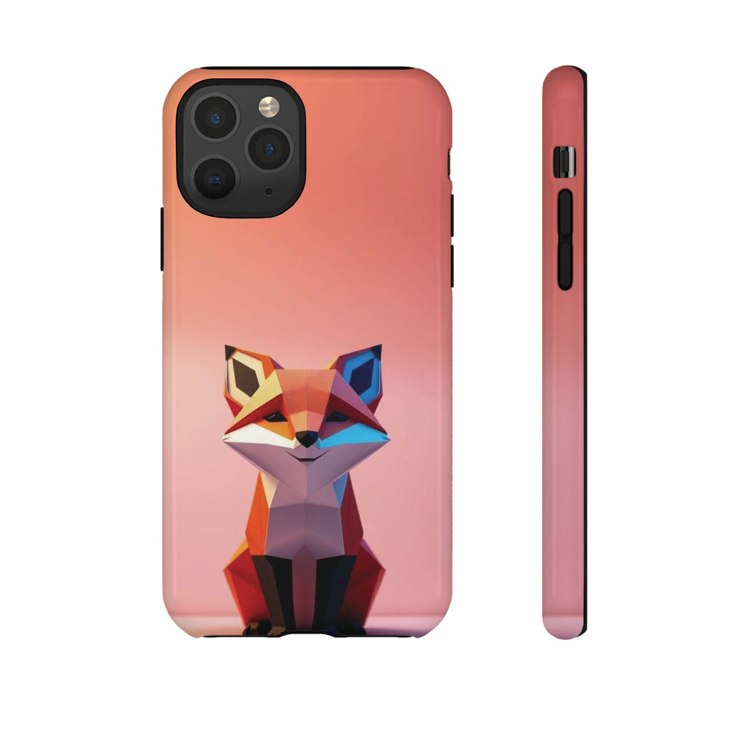 iPhone 11 Pro / Glossy Phone Case - Origami Fox Design Phone Case