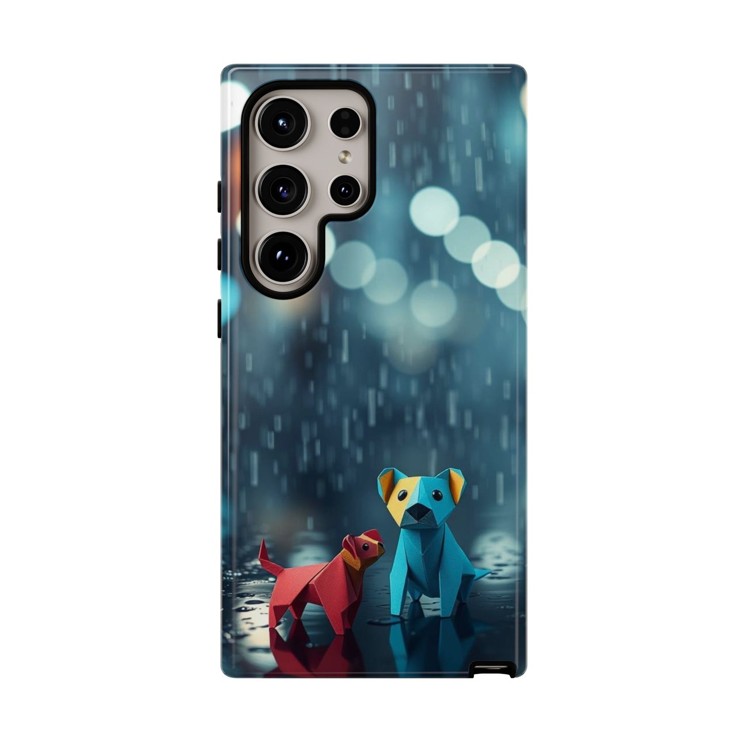 Samsung Galaxy S24 Ultra / Glossy Phone Case - Origami ’Wee Pals’ Design Phone Case