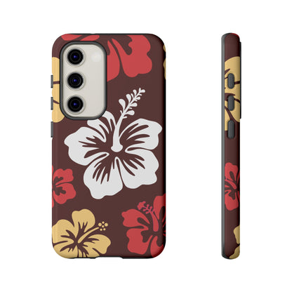 Samsung Galaxy S23 / Glossy Phone Case - ’Hibiscus Retro Pattern #2’ Phone Case