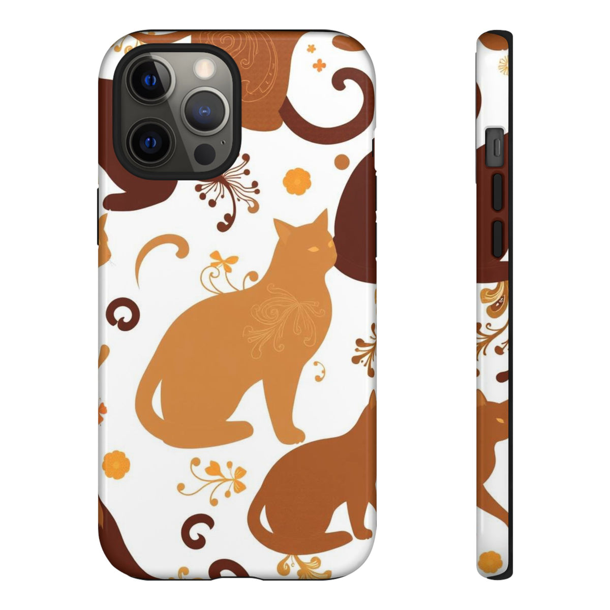 Abstract Cat Pattern Phone Case - Multicolor Phone Case - iPhone 12 Pro Max / Glossy