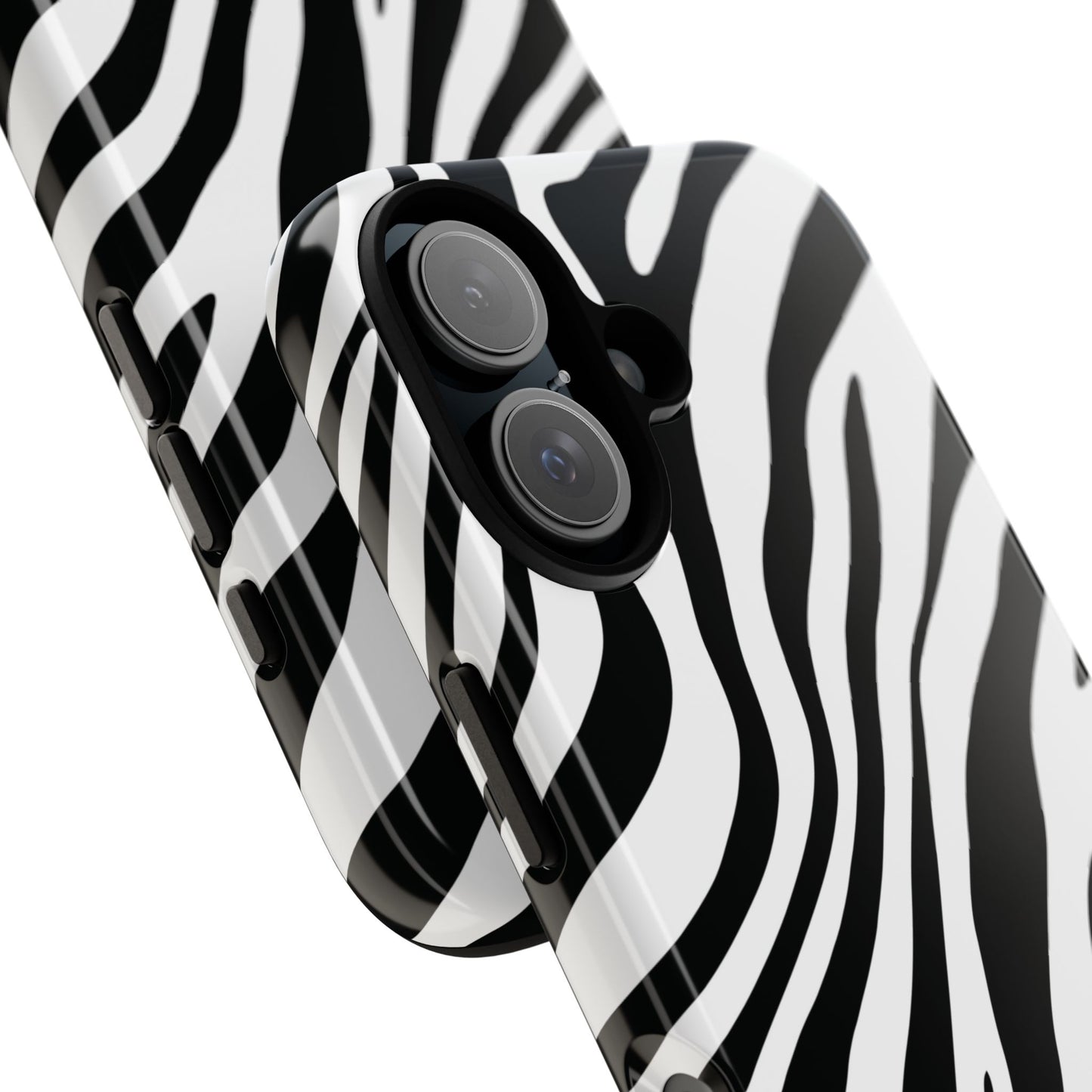 Modern Monochrome Zebra Print Phone Case