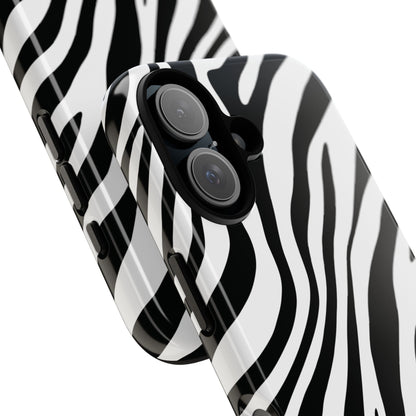 Modern Monochrome Zebra Print Phone Case