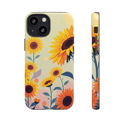 Modern Flat Sunflower Design Phone Case - Multicolor Phone Case - iPhone 13 Mini / Glossy