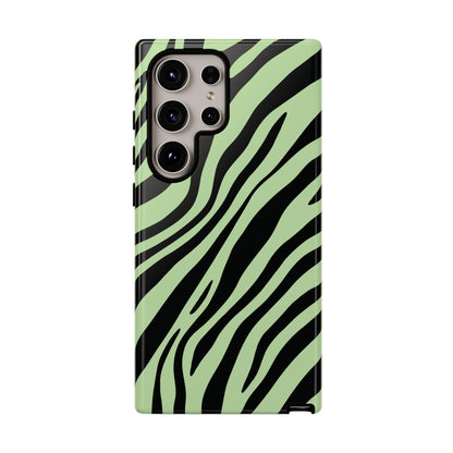 Modern Mint Zebra Print Phone Case