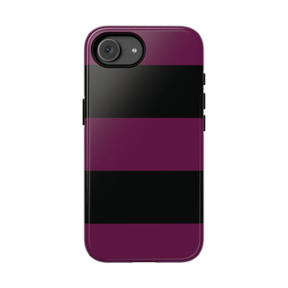 Purple & Black Horizontal Stripe Pattern Phone Case - Purple Phone Case - iPhone 17e / Glossy
