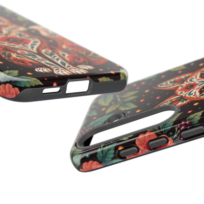 Vibrant Terracotta and Teal Calavera Fox Phone Case - Multicolor Phone Case