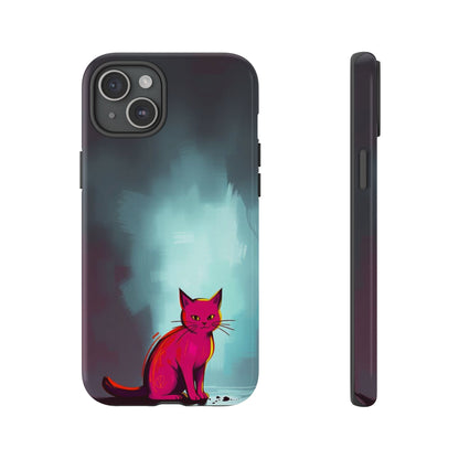 Pop Art Moody Cat Design Phone Case - Multicolor Phone Case - iPhone 15 Plus / Glossy