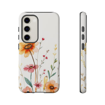 Boho Chic Watercolour Wild Blooms Pattern Phone Case - Multicolor Phone Case - Samsung Galaxy S23 / Glossy