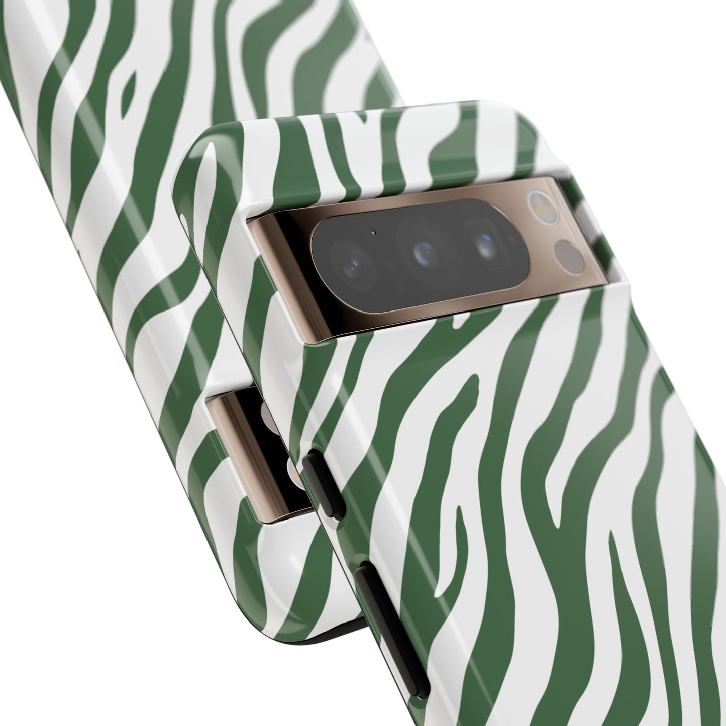 Stylish Sage Zebra Print Phone Case