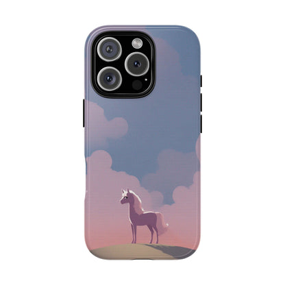 iPhone 16 Pro / Glossy Phone Case - Pony & Cloud Design Phone Case
