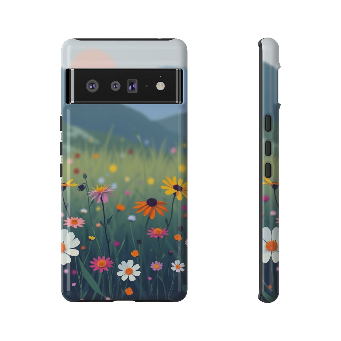 Google Pixel 6 Pro / Glossy Phone Case - Vibrant Meadow Design Phone Case