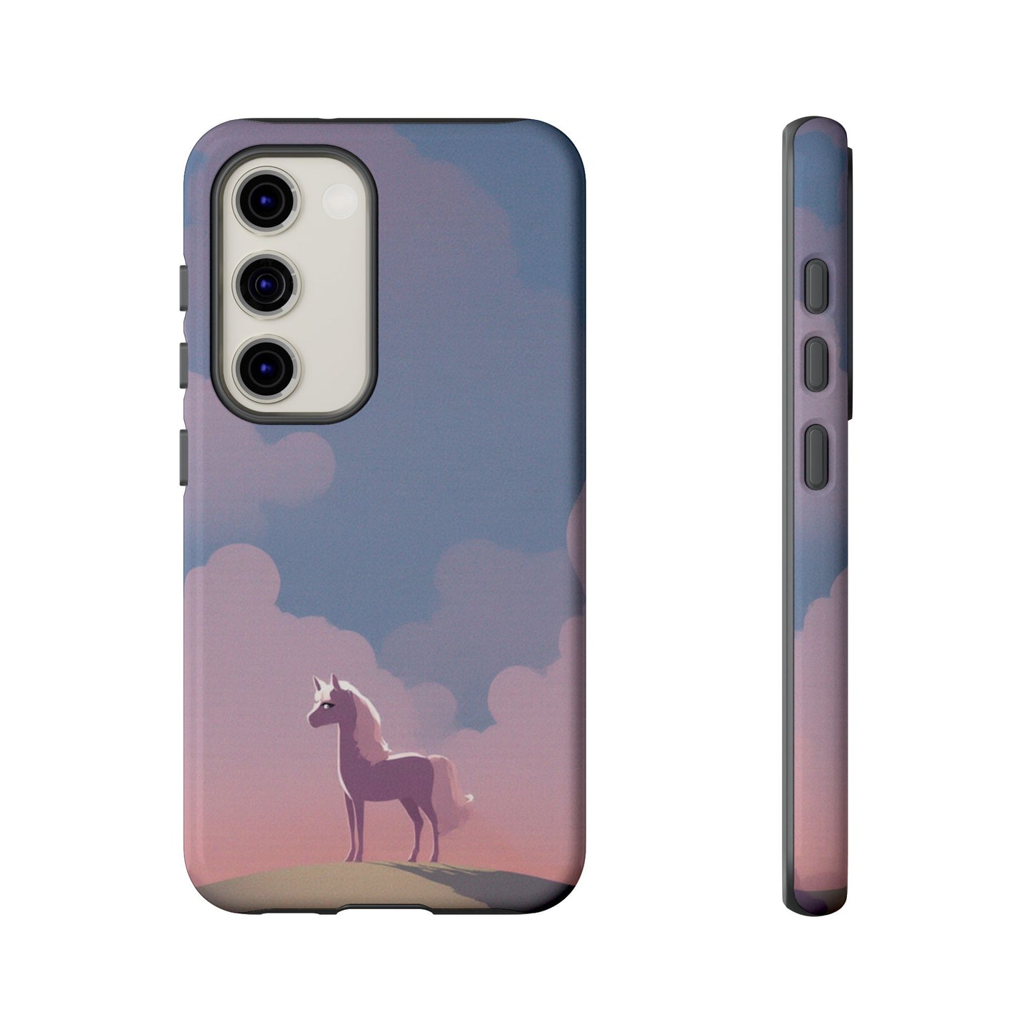 Samsung Galaxy S23 / Glossy Phone Case - Pony & Cloud Design Phone Case