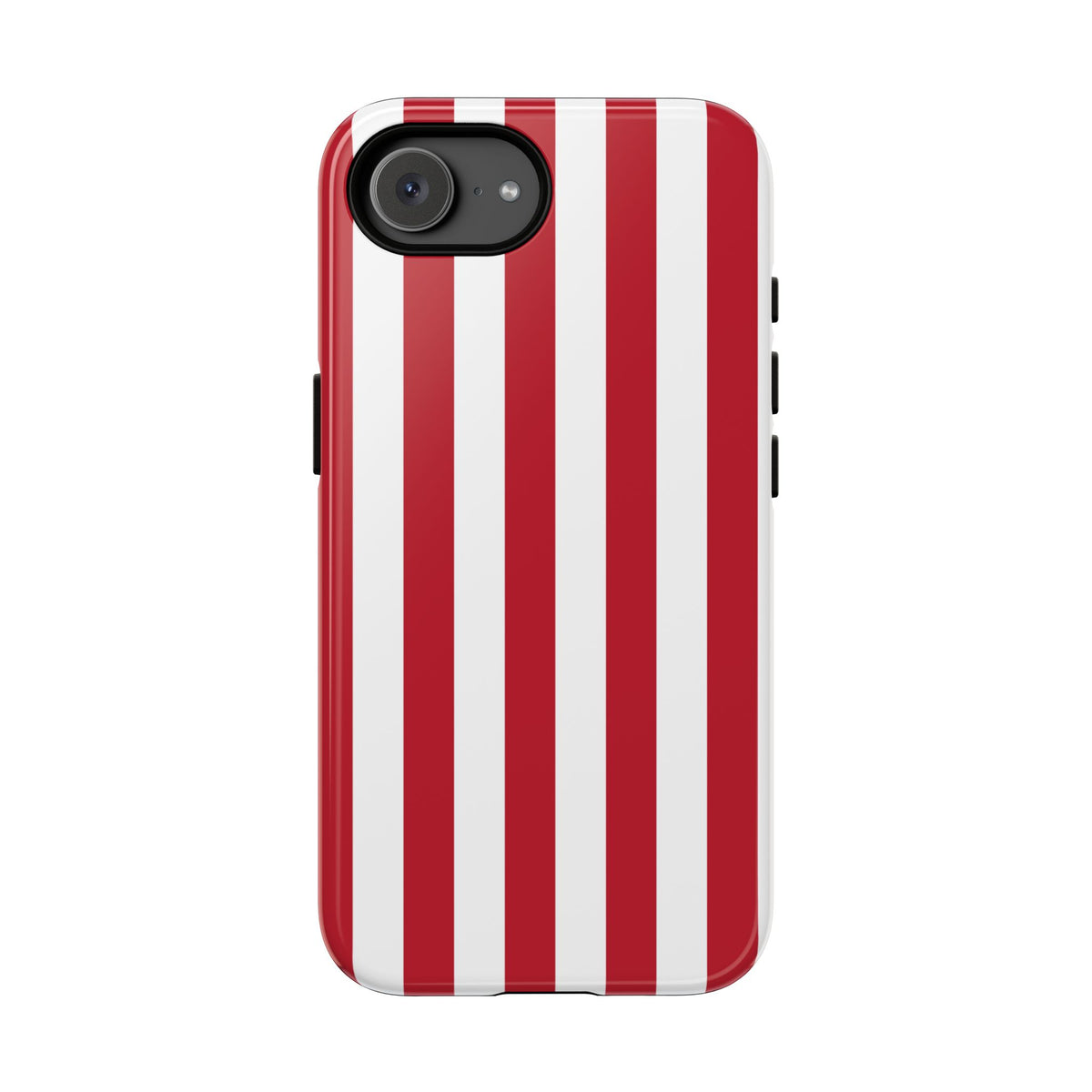 Simple Dark Pink & White Stripe Pattern Phone Case - Pink Phone Case - iPhone 17e / Glossy