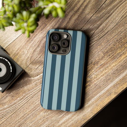 Blue Stripe Pattern Phone Case - Blue Phone Case