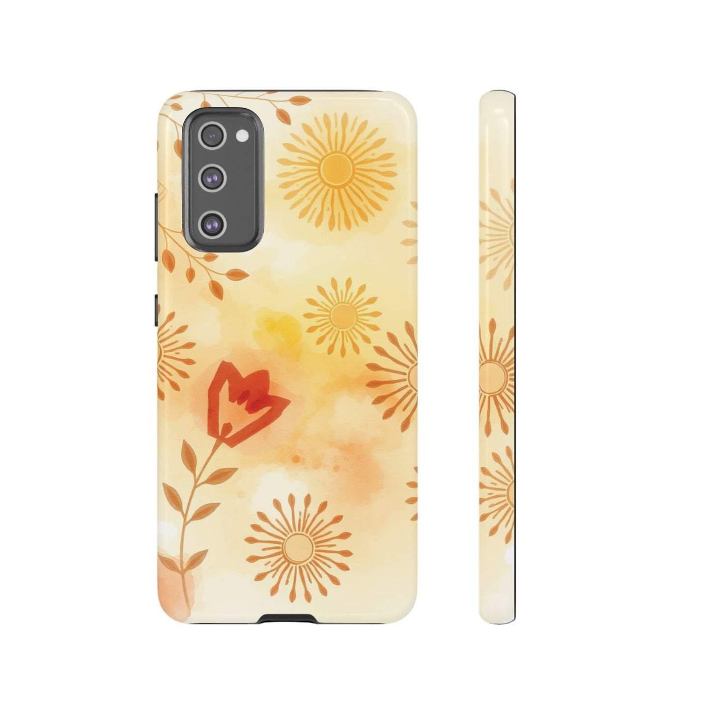 Samsung Galaxy S20 FE / Glossy Phone Case - Boho Chic Watercolour Pattern Phone Case