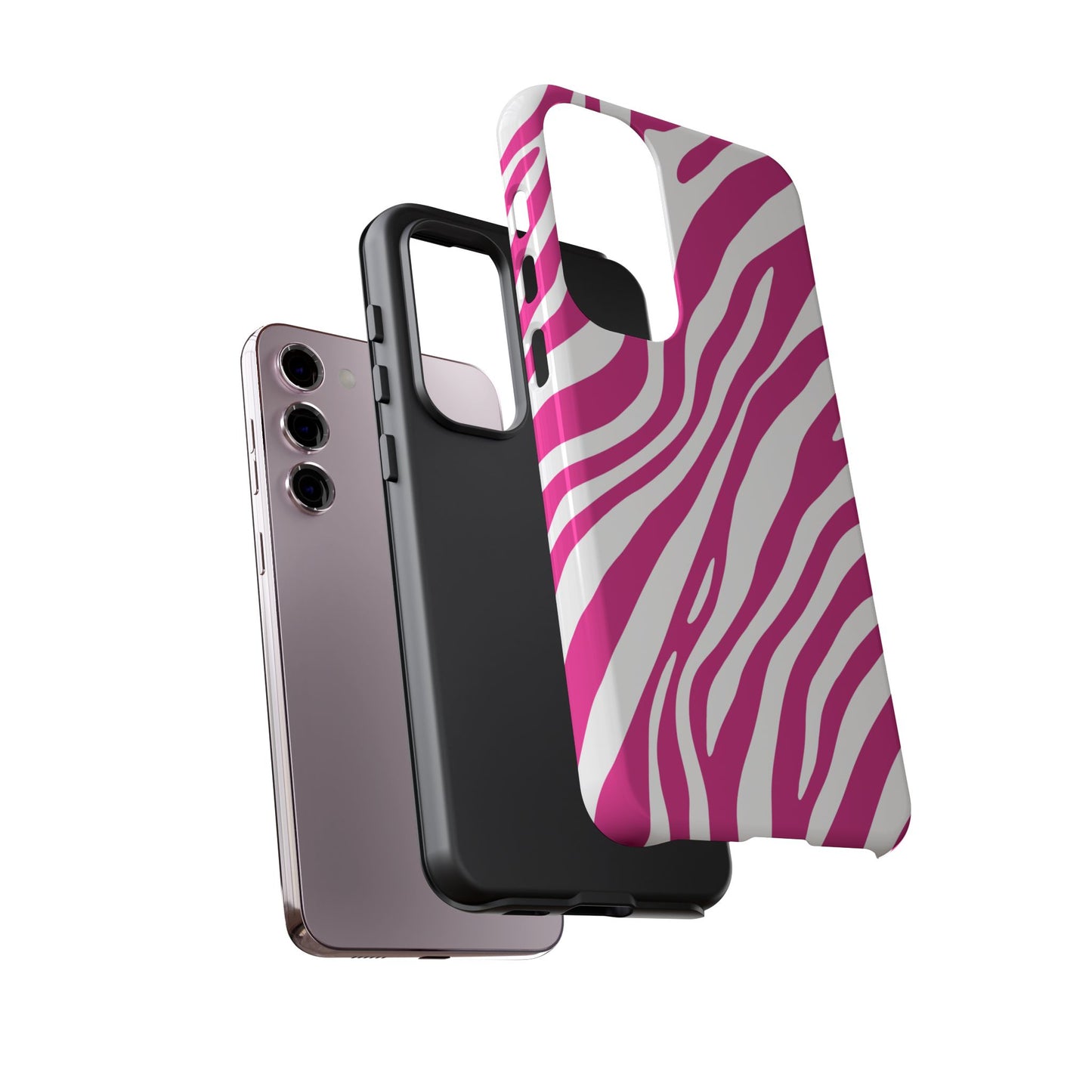 Modern Hot Pink Zebra Print Phone Case