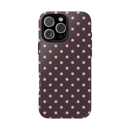 Purple with Yellow Dot Pattern Phone Case