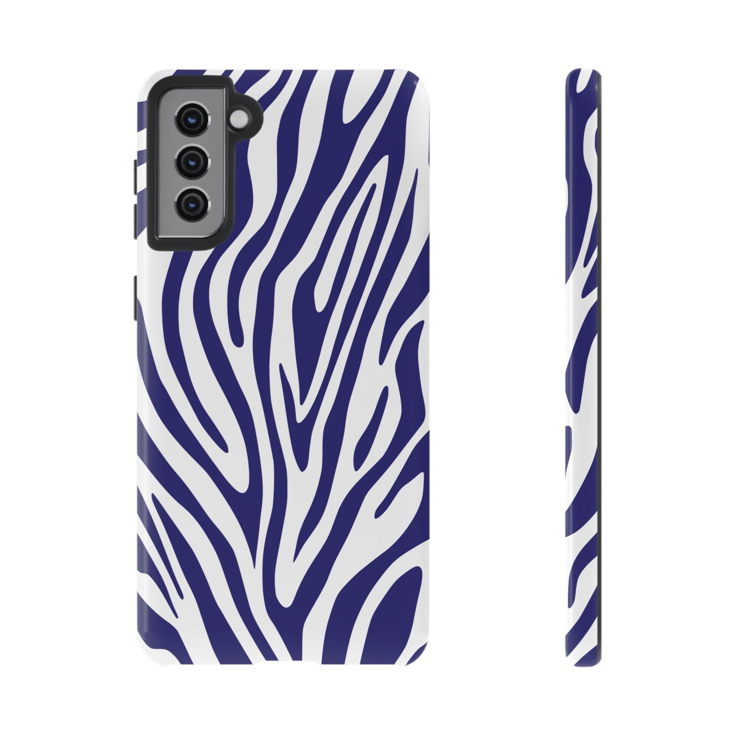 Graphic Blue Tiger Print Phone Case