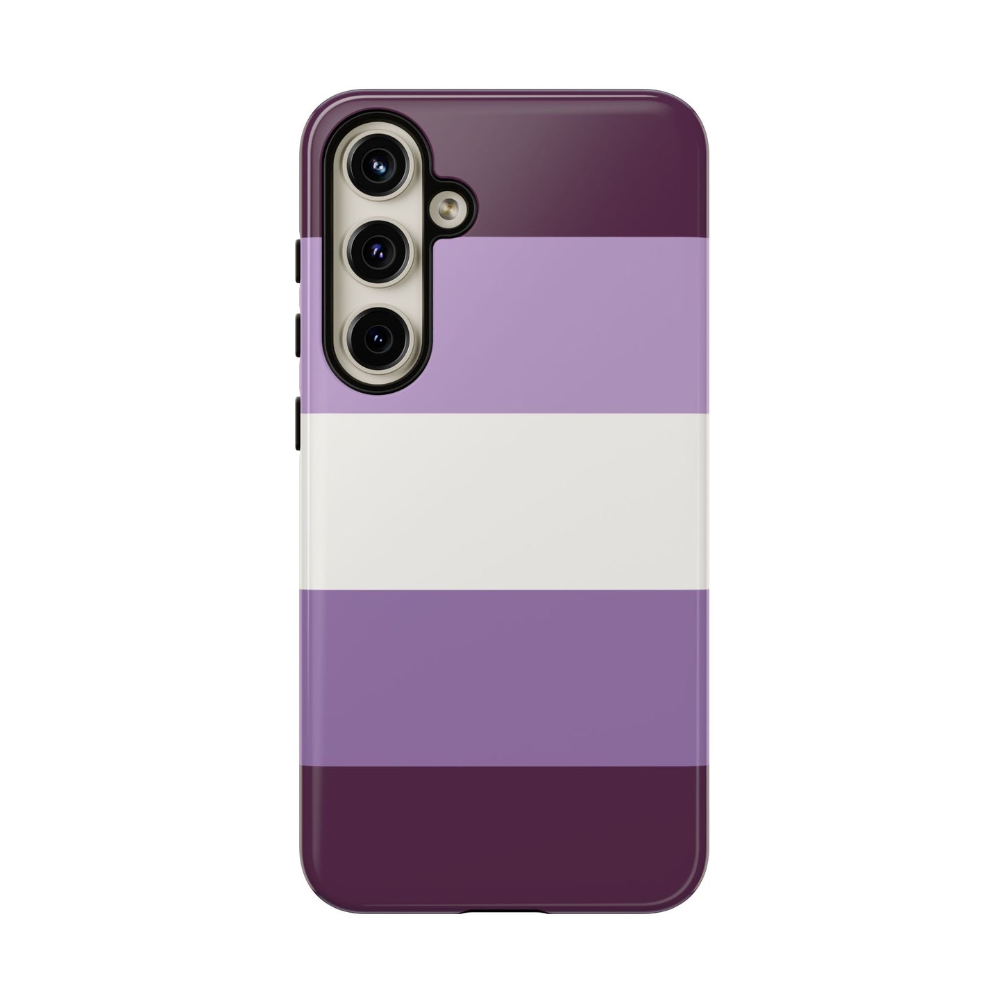 Samsung Galaxy S24 Plus / Glossy Phone Case - Purple Stripe Pattern Phone Case