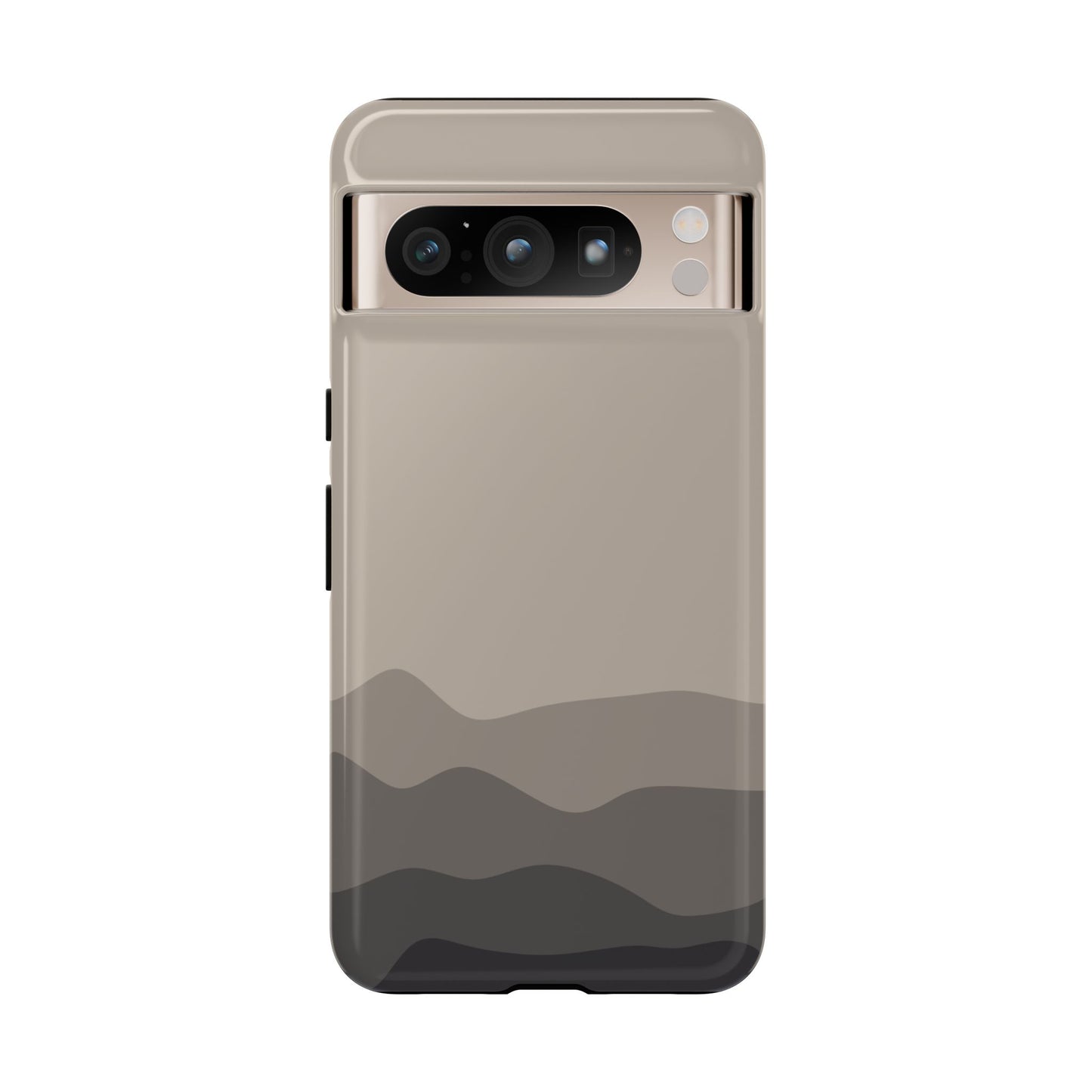 Beige Abstract Waves Protective Phone Case - Beige Phone Case - Google Pixel 8 Pro / Glossy