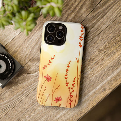 Boho Chic Watercolour Wildflower Dusk Pattern Phone Case - Multicolor Phone Case