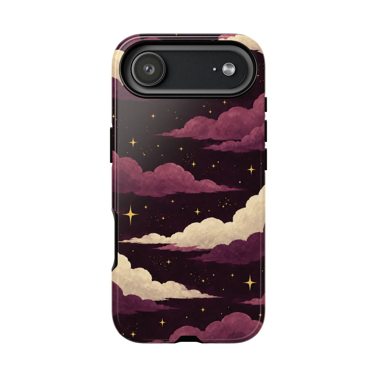 Illustrated Plum Clouds & Stars Phone Case