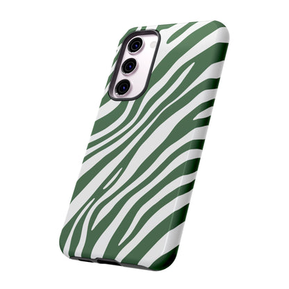 Modern Sage Zebra Print Phone Case