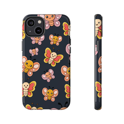 Grey Butterfly Sticker Design Phone Case - Grey Phone Case - iPhone 14 Plus / Glossy