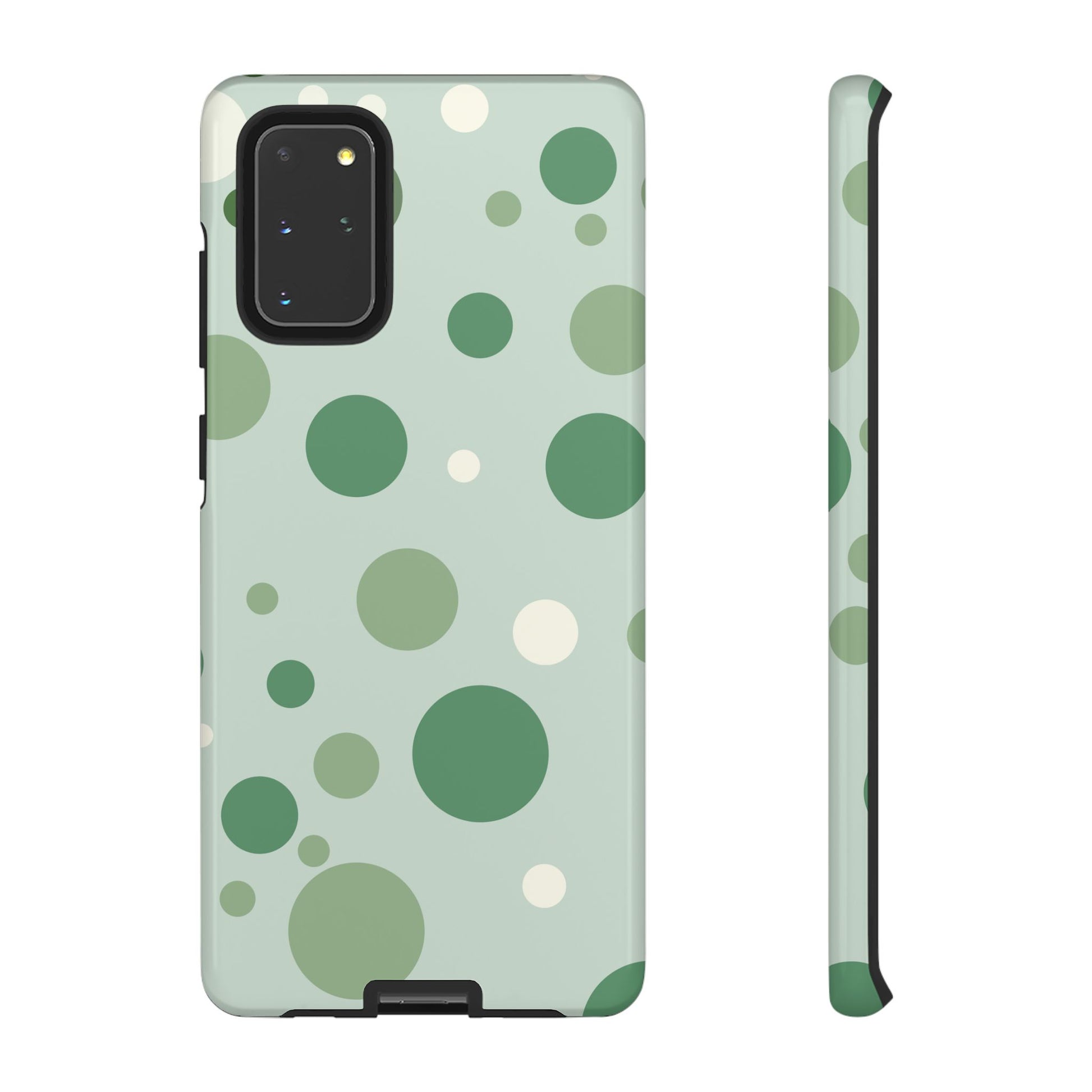 Samsung Galaxy S20+ / Glossy Phone Case - ’Bold Green Dot Pattern’ Phone Case