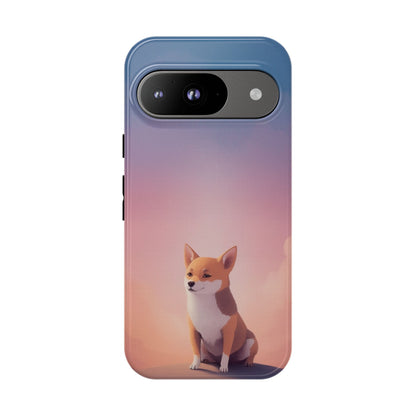 Google Pixel 9 / Glossy Phone Case - Cute Dog & Cloud Design ’Good Doggo’ Phone Case