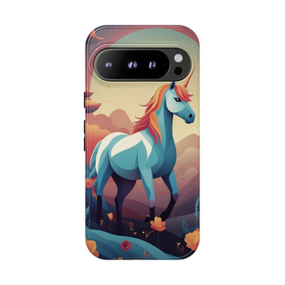 Google Pixel 9 Pro / Glossy Phone Case - Stylised Unicorn Design Phone Case
