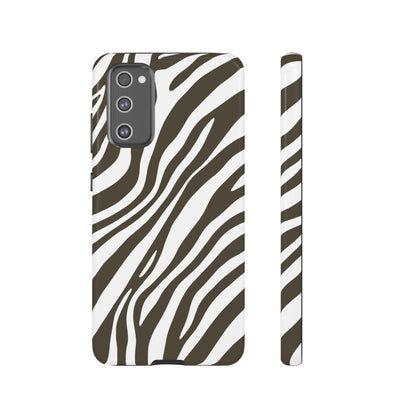 Modern Mocha Zebra Print Phone Case