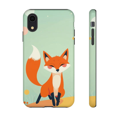 iPhone XR / Glossy Phone Case - Happy Fox Design Phone Case