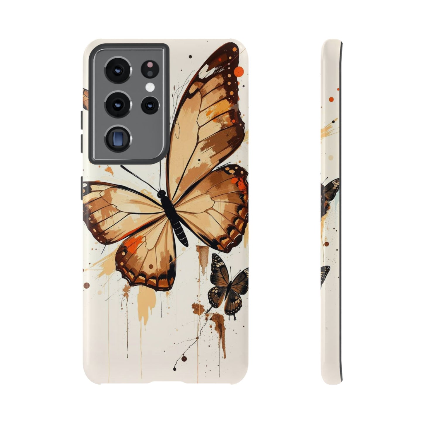 Acrylic Style Butterflies Design Phone Case